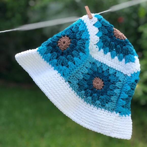 Granny Square Crochet Bucket Hat | Poshmark